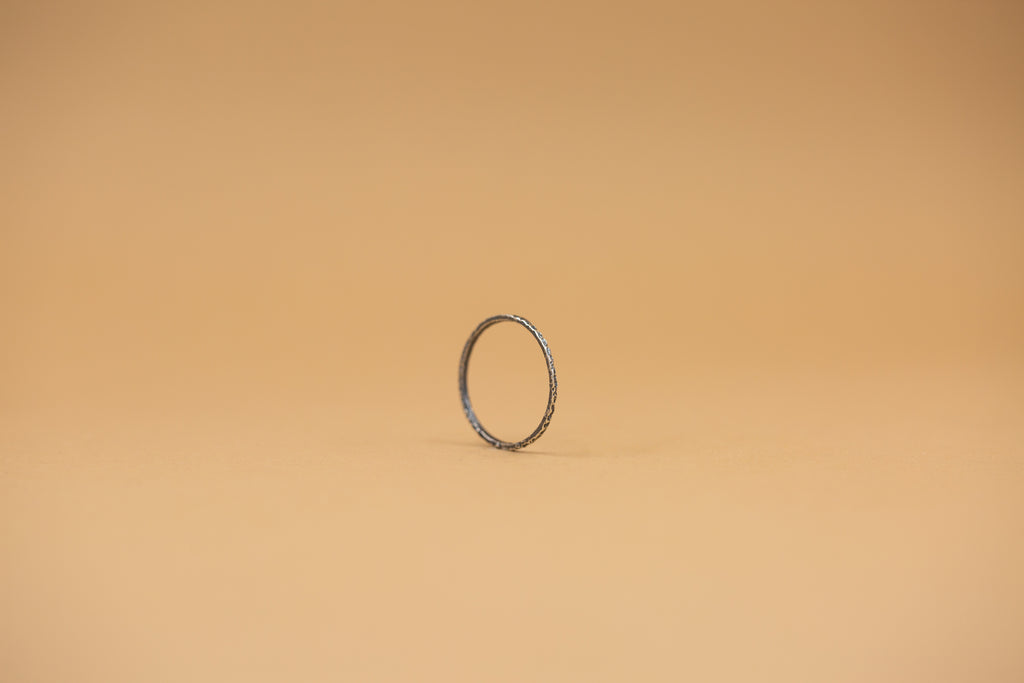 textured square stacking ring