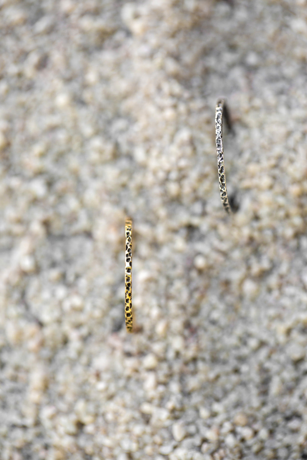 textured square stacking ring