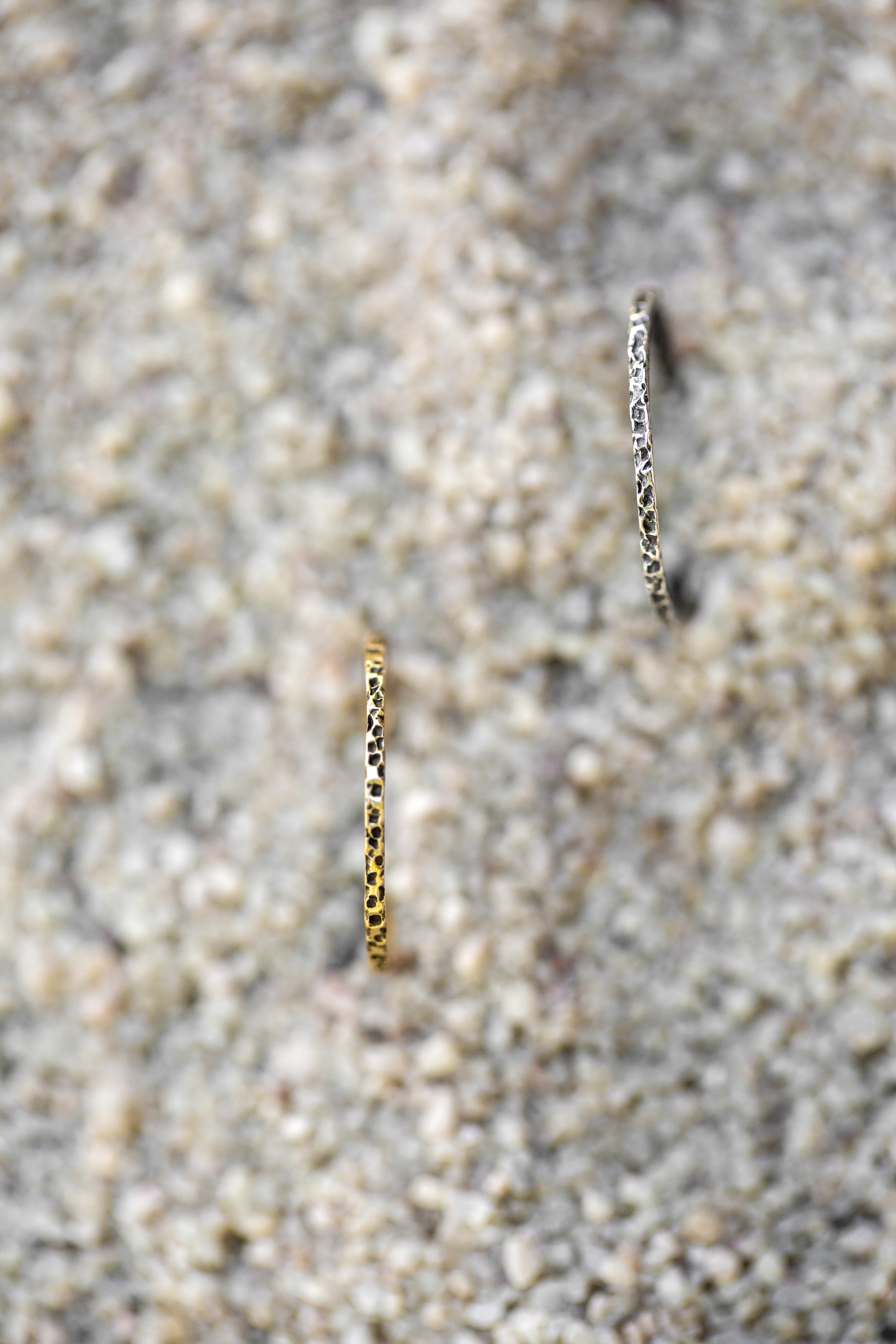 textured square stacking ring