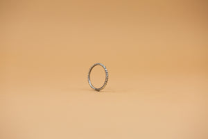 Textured Round Ring in Sterling Silver