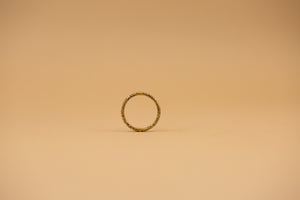 Textured Round Ring in Brass