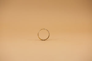 Hammered Half Round Ring in Brass
