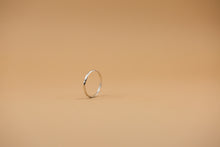 Load image into Gallery viewer, Hammered Half Round Ring in Sterling Silver
