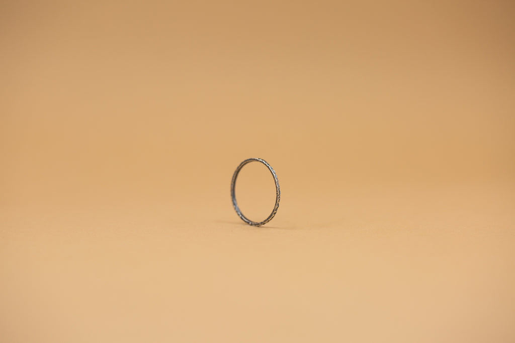 textured square stacking ring