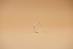 Hammered Rectangle Ring in Sterling Silver