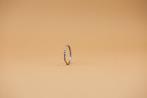 Textured Round Ring in Sterling Silver